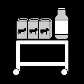 milk trolley / milk: handout